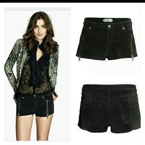 Black suede H&M spring collection cheeky shorts size 4! Excellent condition!